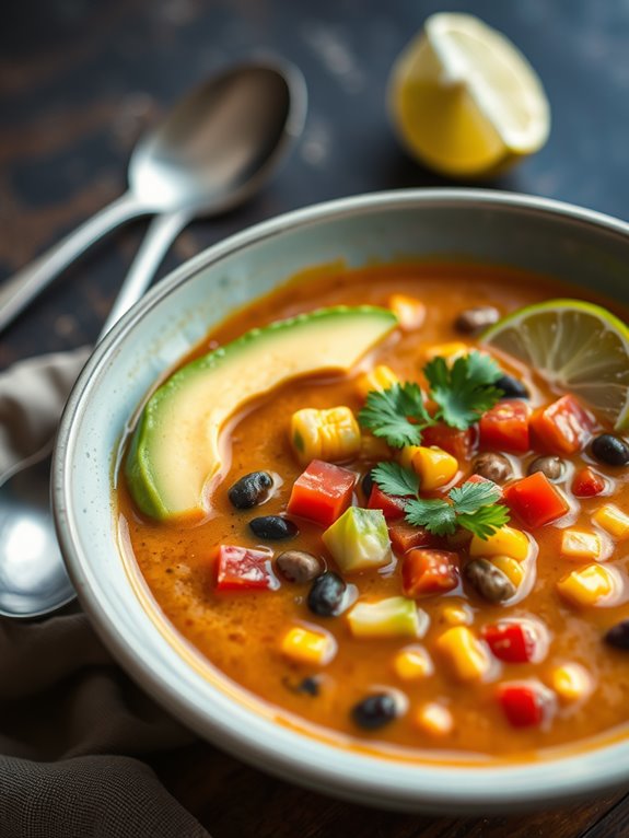 avocado infused taco soup