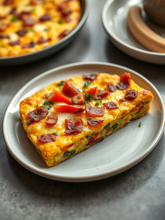 bacon and bell pepper frittata