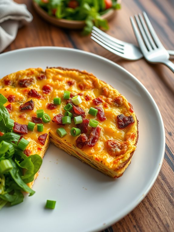 bacon and cheddar frittata