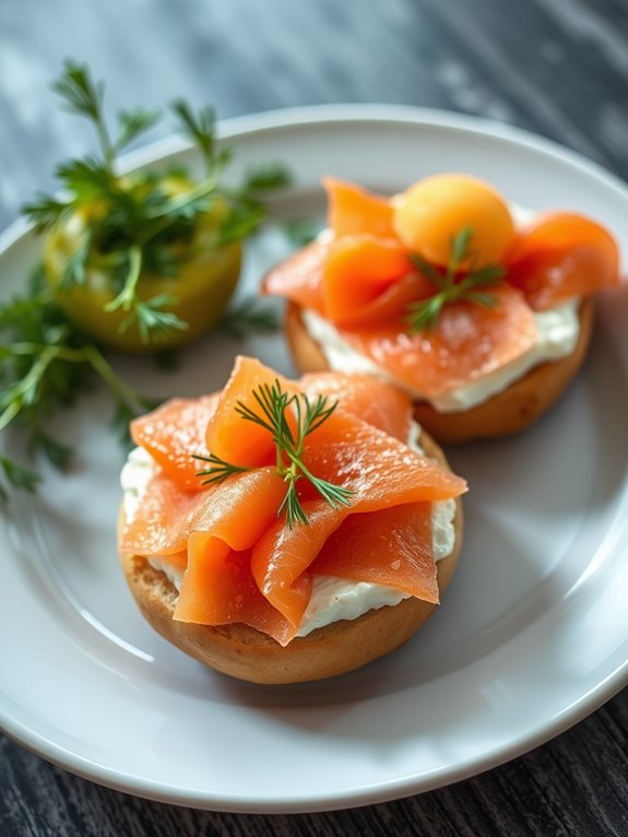 bagel with smoked salmon