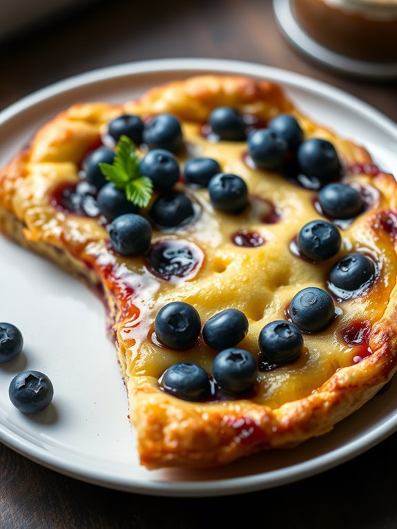 baked blueberry pancake creation