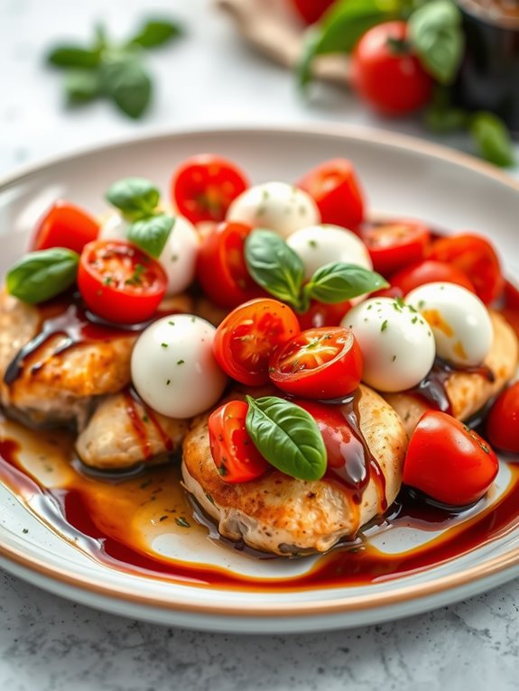 baked chicken with caprese