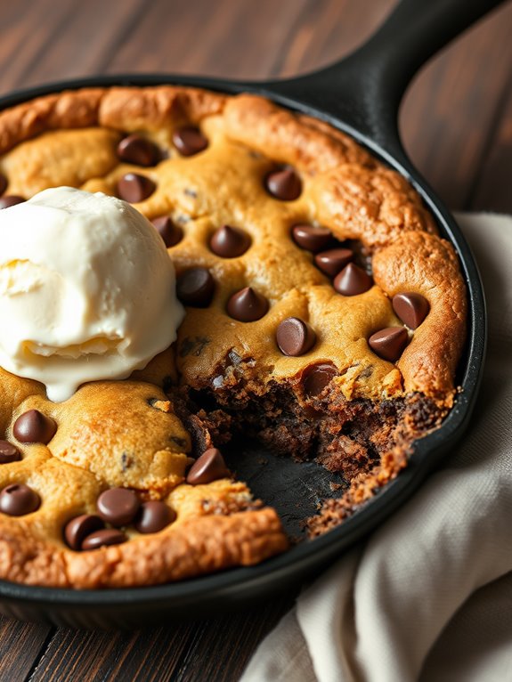 baked chocolate chip cookie