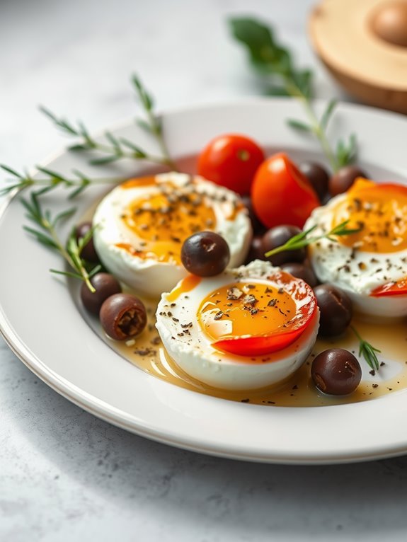 baked eggs with feta