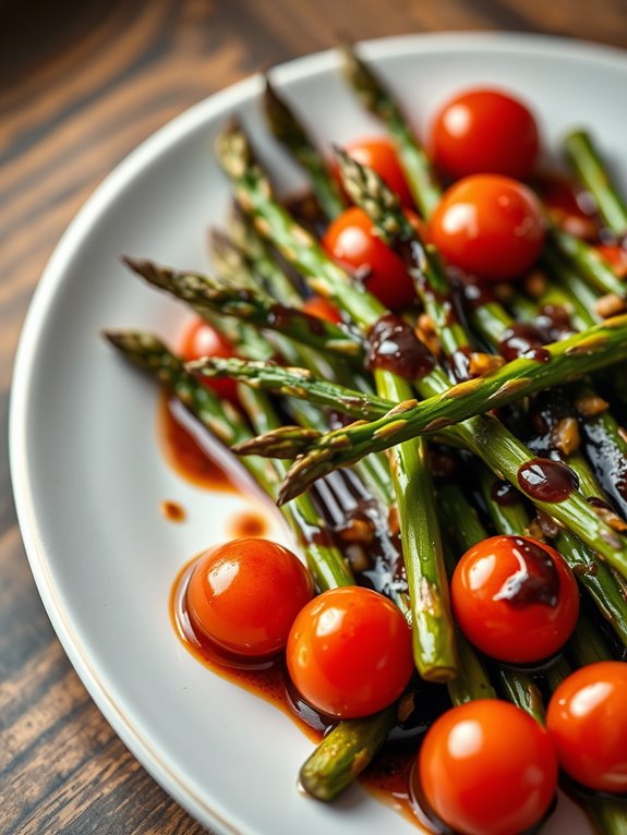 balsamic asparagus with tomatoes