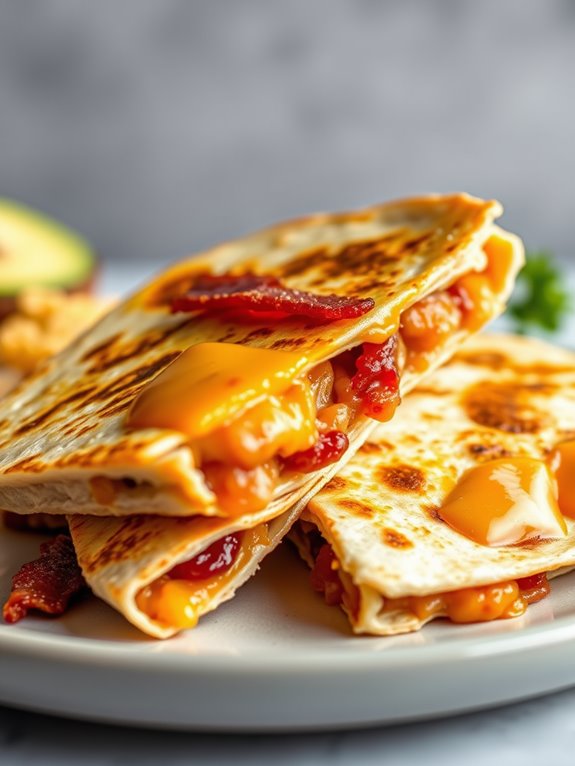 bbq bacon cheddar quesadilla