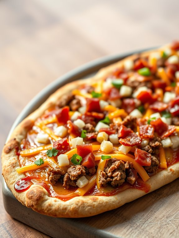 bbq bacon cheeseburger flatbread pizza