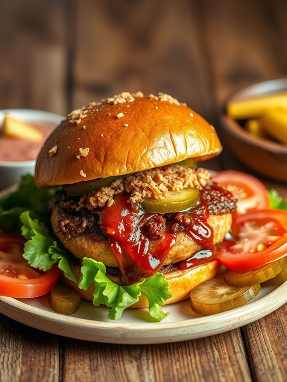 bbq chicken burger topping