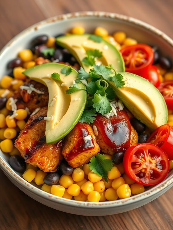 bbq chicken rice bowl