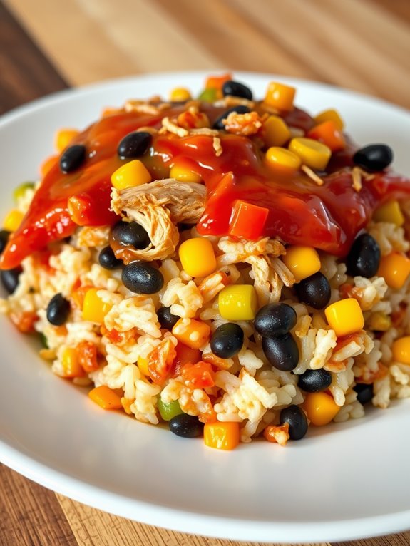 bbq chicken rice casserole