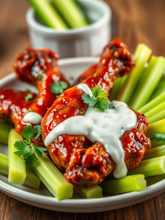 bbq flavored chicken wings