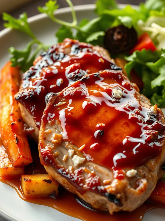 bbq glazed pork chops