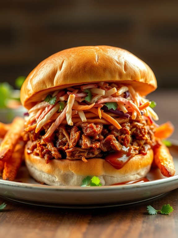 bbq pulled jackfruit sandwiches