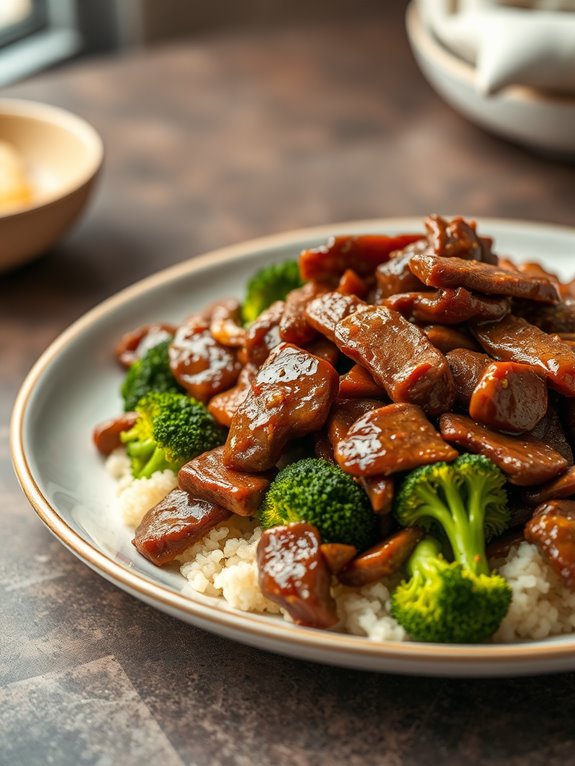 beef and broccoli dish