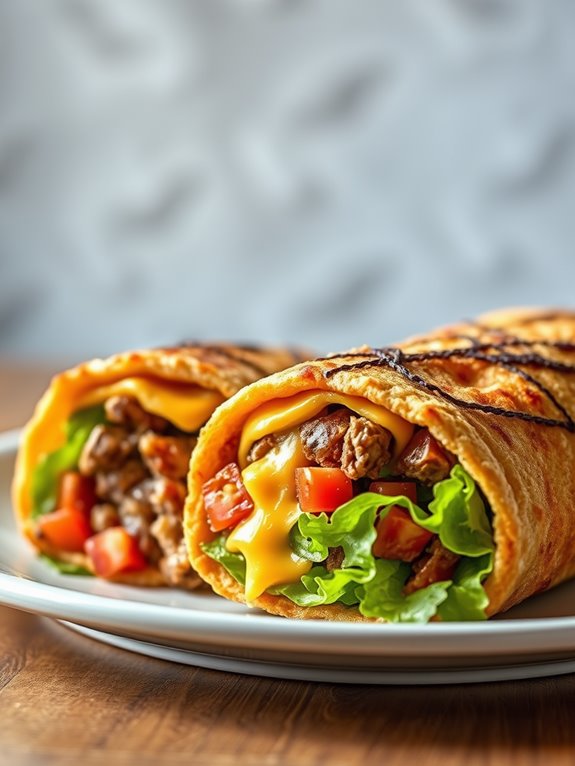 beef and cheese wrap