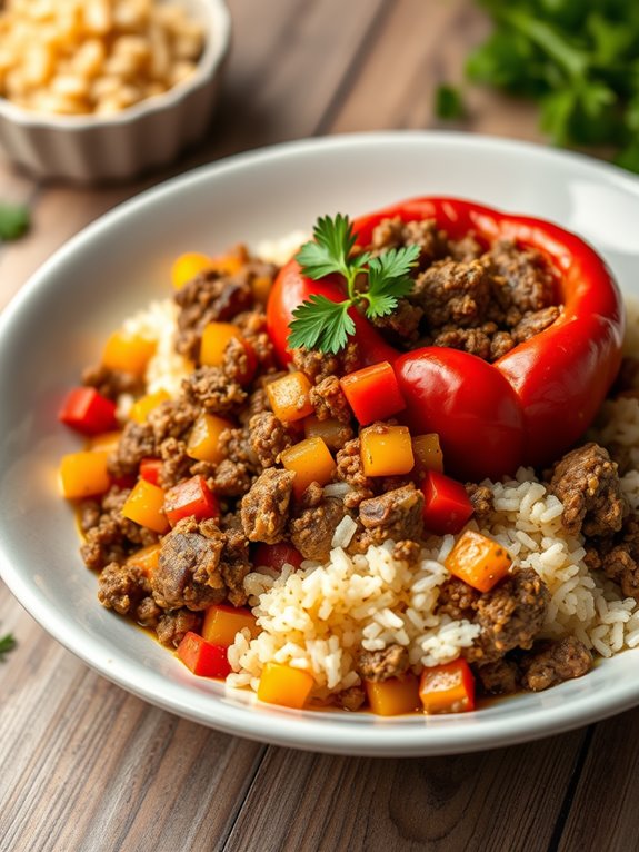 beef and rice bowl