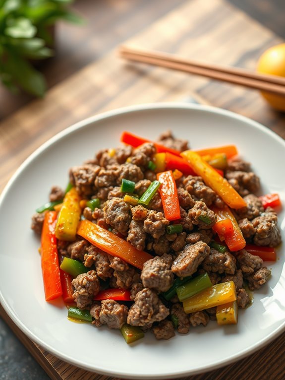 beef and vegetable stir fry