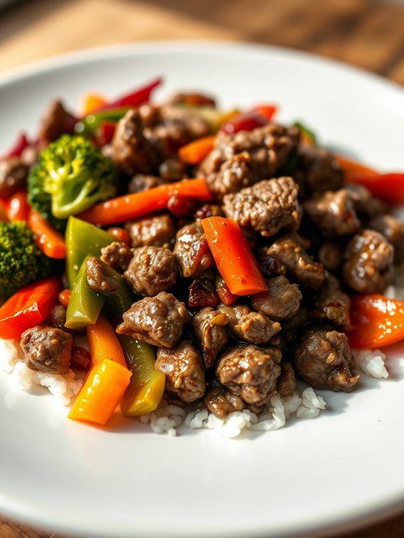 beef and vegetable stir fry