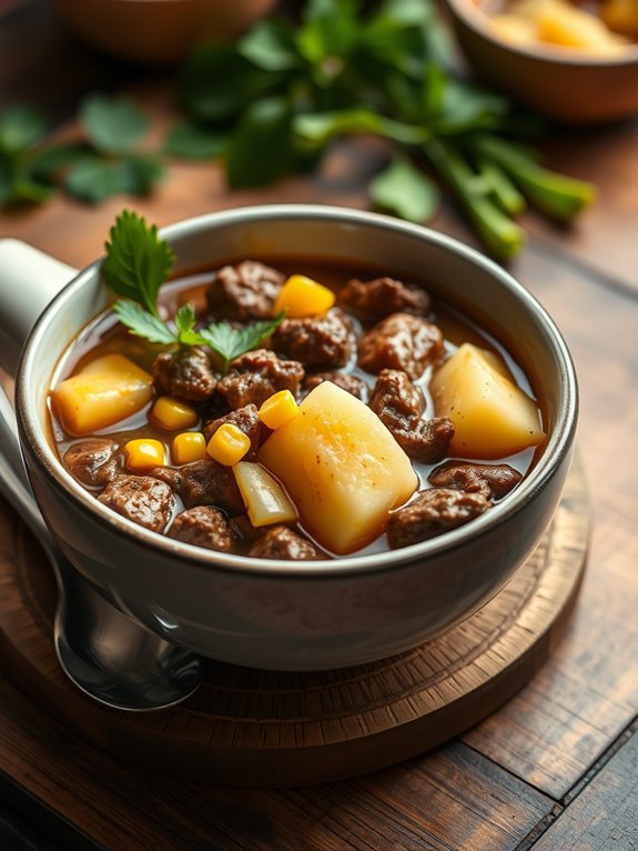 beef soup with vegetables