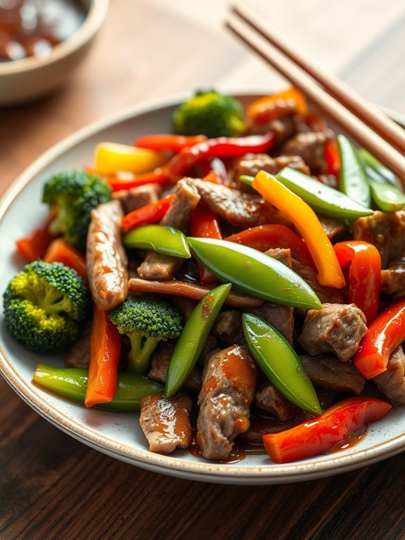 beef stir fried in teriyaki