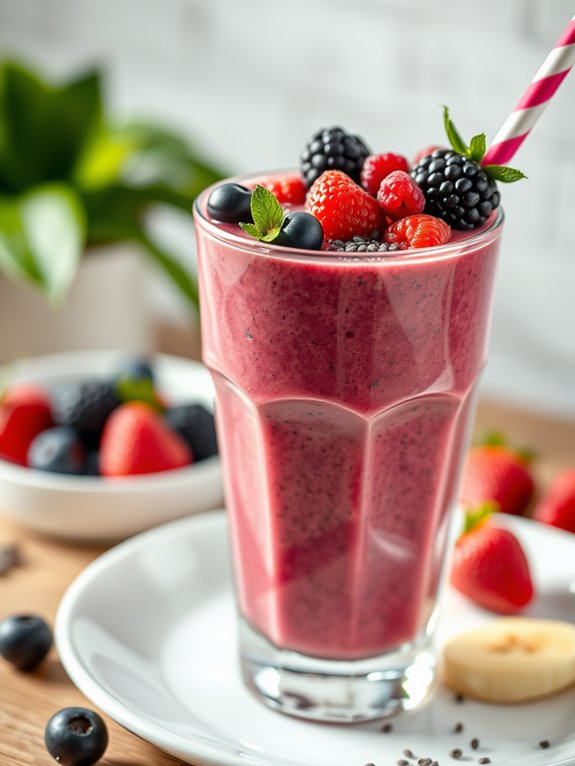 berry and banana smoothie