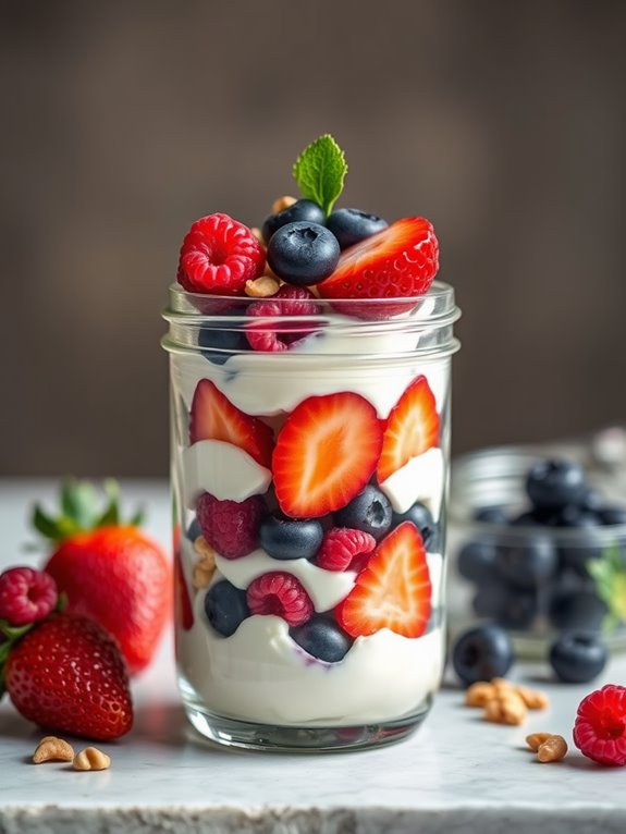 berry and nut parfait