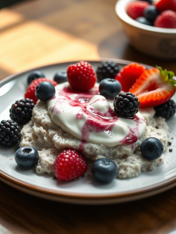 berry greek yogurt oats