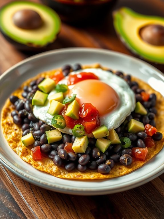 black bean avocado dish