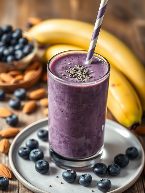 blueberry almond milk smoothie
