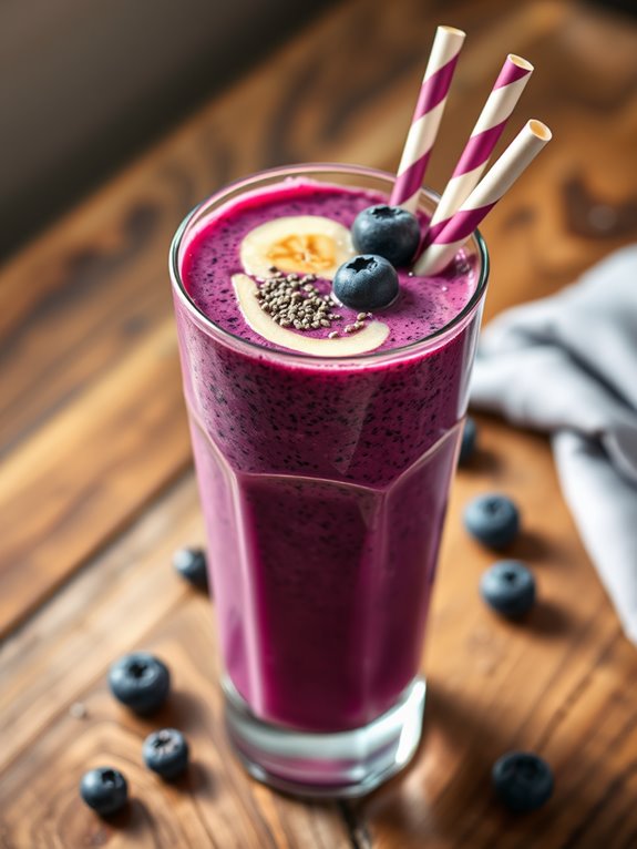 blueberry almond protein smoothie