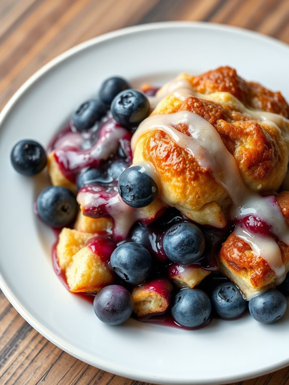 blueberry cobbler with cinnamon