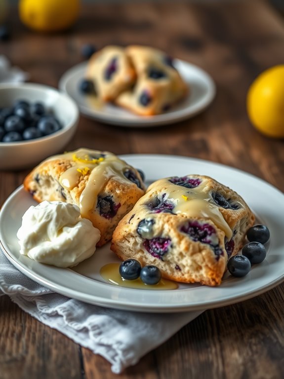 blueberry lemon flavored pastries