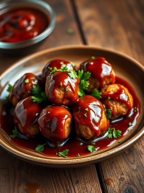 bourbon glazed barbecue meatballs recipe