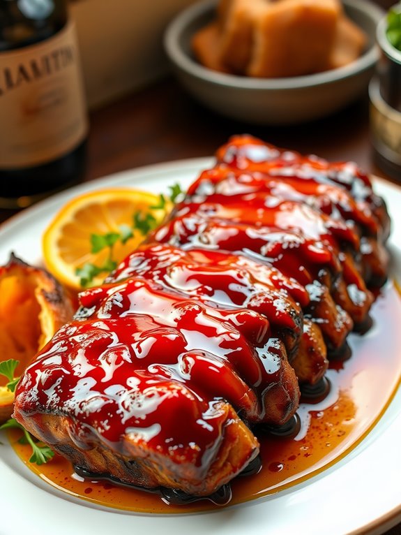 bourbon glazed dinosaur ribs