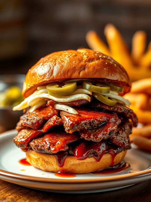 bourbon infused brisket burger