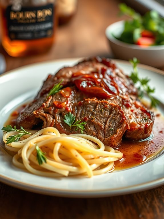 bourbon infused sweet brisket