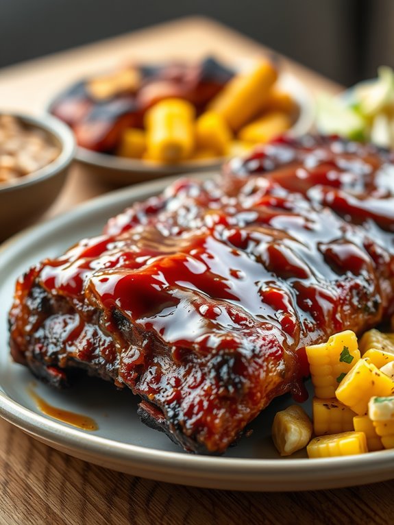 bourbon maple glazed ribs