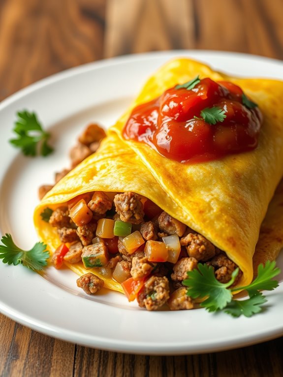 breakfast burrito omelet recipe