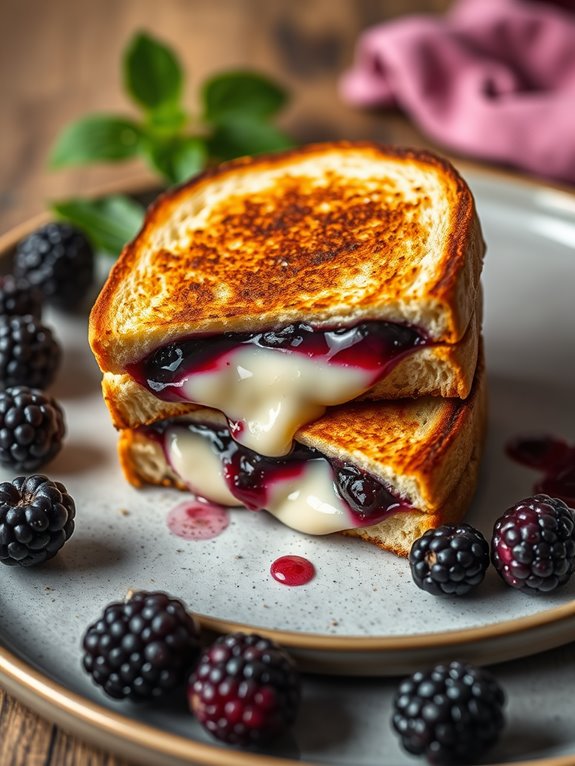 brie and blackberry sandwich