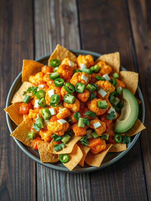 buffalo cauliflower nachos recipe