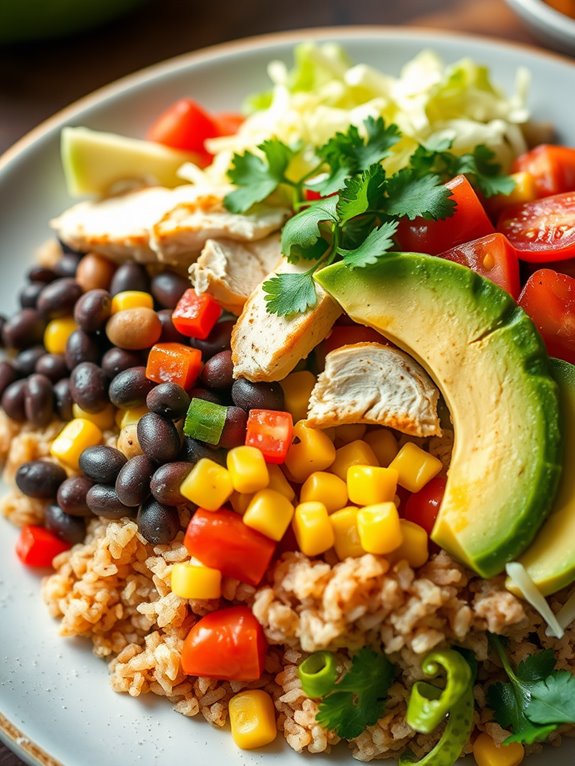 burrito bowl with chicken