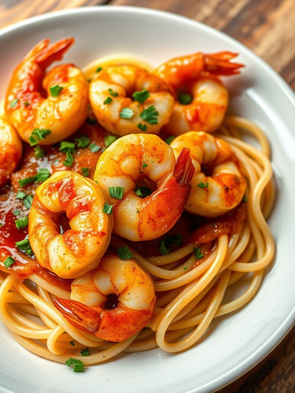 cajun shrimp pasta dish