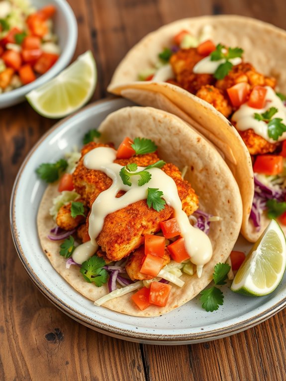 cajun spiced red snapper tacos