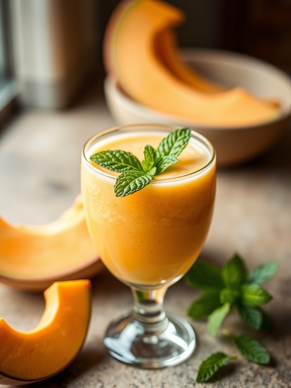 cantaloupe coconut smoothie delight