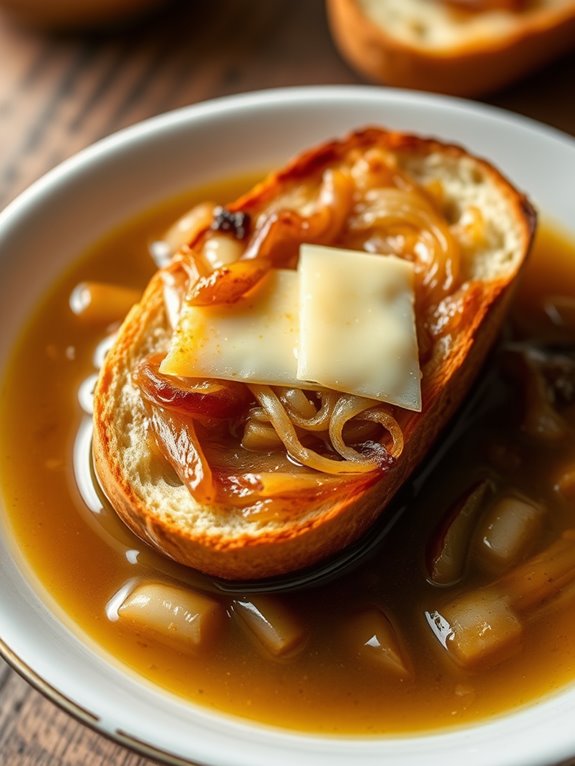 caramelized shallots in soup