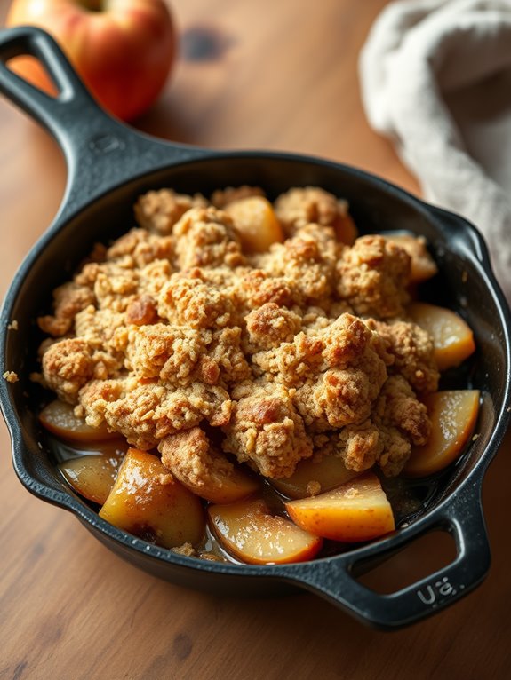 cast iron apple crisp