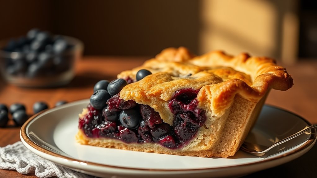 cast iron blueberry pies