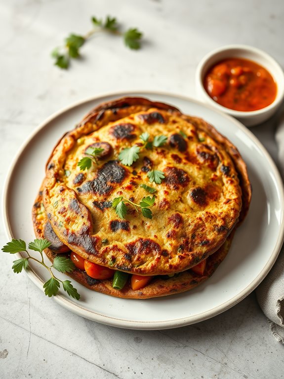 cast iron veggie tortilla