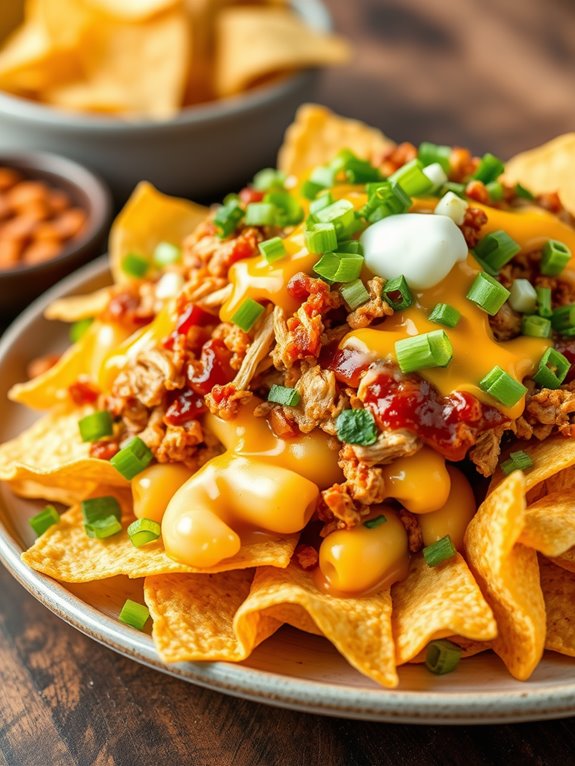 cheesy bbq chicken nachos