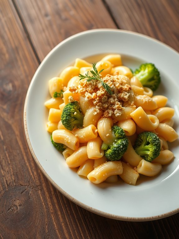 cheesy broccoli pasta dish